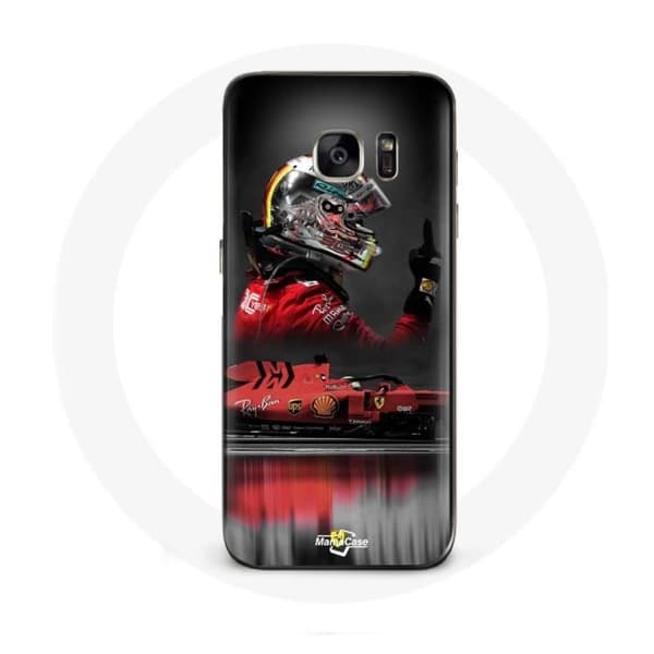 Coque - Formel 1 - Galaxy S7 - Rød - Sebastian Vettel - Blød Röd