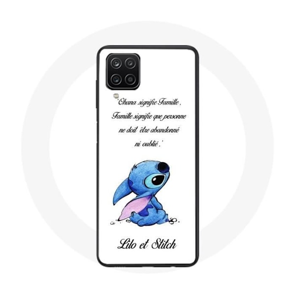 Coque för Samsung Galaxy A42 5G Lilo och Stitch Ohana Citat Vit