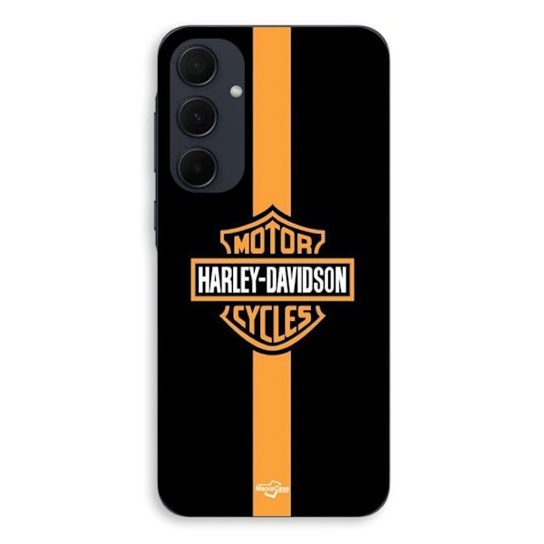 Coque - Harley Davidson - Samsung Galaxy A35 - Sömlig - Svart - Motiv Motorcyklar