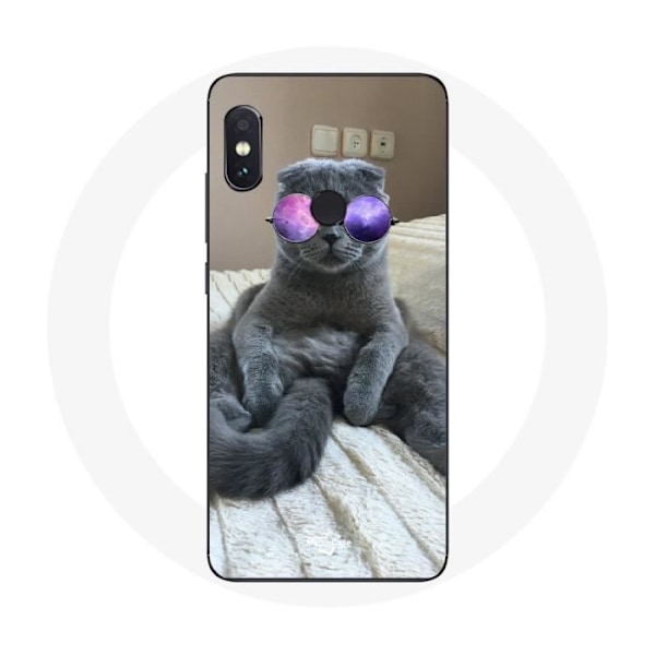 Skydd för Xiaomi Redmi Note 5 AI Dual Camera med lila glasögon