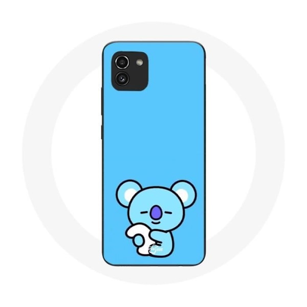 Coque för Samsung Galaxy A03 Bangtan BTS BT21 Koya RM Blå Bakgrund