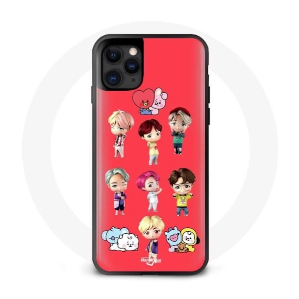 Coque för Iphone 11 Pro BTS TinyTAN Animation BT21 Affisch