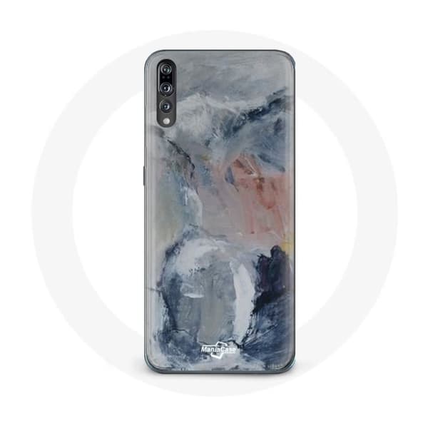 Coque - Huawei - P20 - Pehmeä - Harmaa - Abstrakti tekstuuri Grå