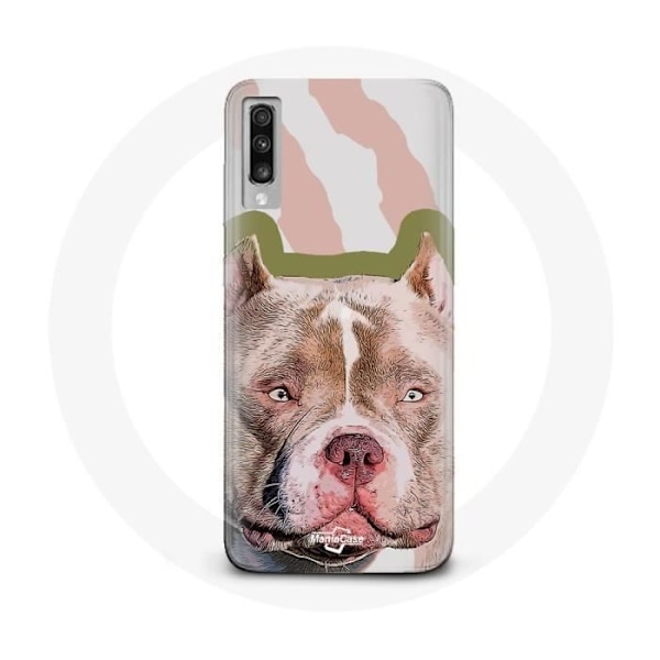 Coque för Samsung Galaxy A70 Brun Pitbull Hund