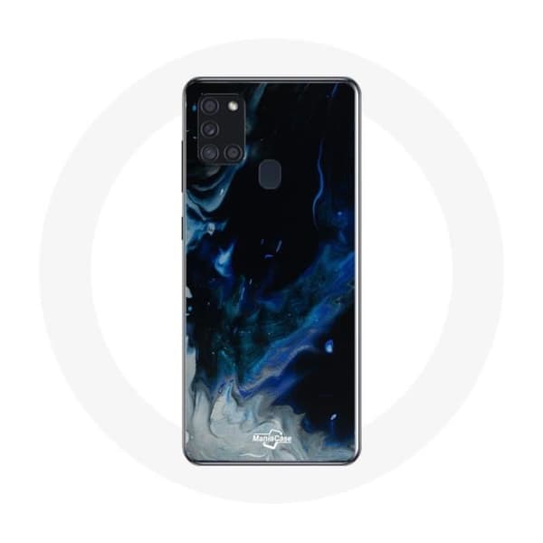 Samsung Galaxy A21S Cover Baggrund Blå