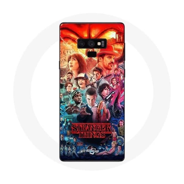 Cover til Samsung Galaxy Note 9 Stranger Things Teaser Sæson 4 Plakat Karakterer Kunst