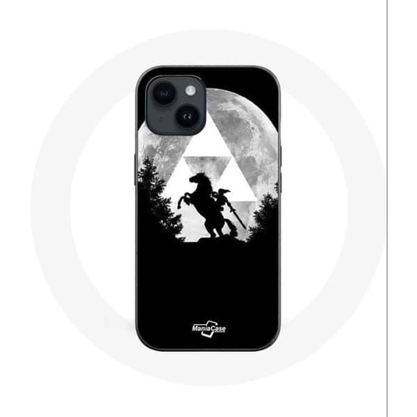 Cover - Maniacase - Iphone 14 Plus - Zelda Måne - Blød - Sort