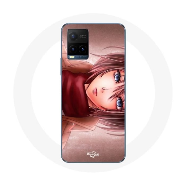 Skyddsplånbok för Vivo Y21s 2021 / Y21 2021 Mikasa Ackerman Attack on Titan Anime Serie Japansk
