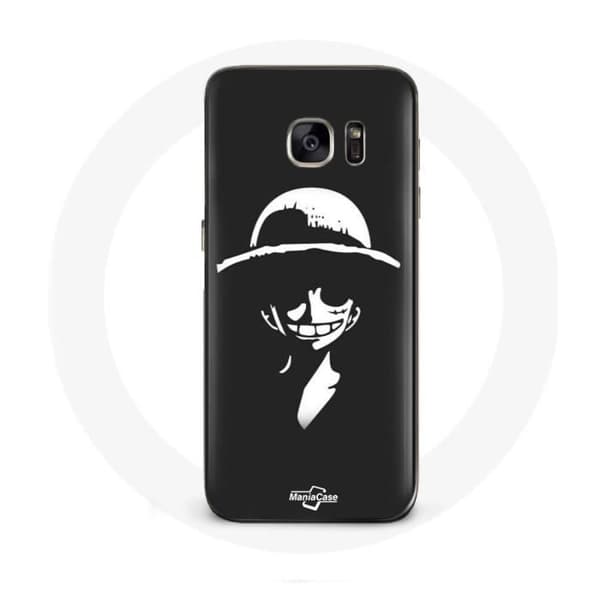 Coque - Samsung - Galaxy S6 - Blød - Sort - One Piece Manga Luffy Kunst