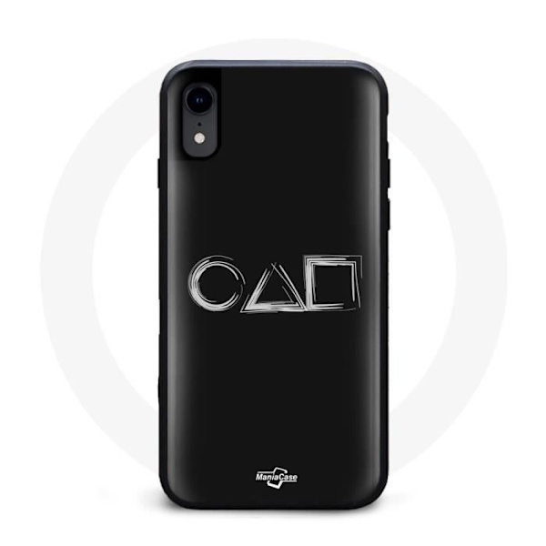 Coque Iphone X Squid Game logo musta neliö