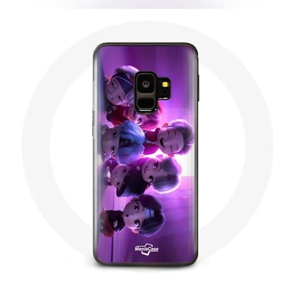 Coque för Samsung Galaxy S9 BTS TinyTAN Animation Affisch RM Jin Suga J-Hope Jimin V och Jungkook Mic Drop