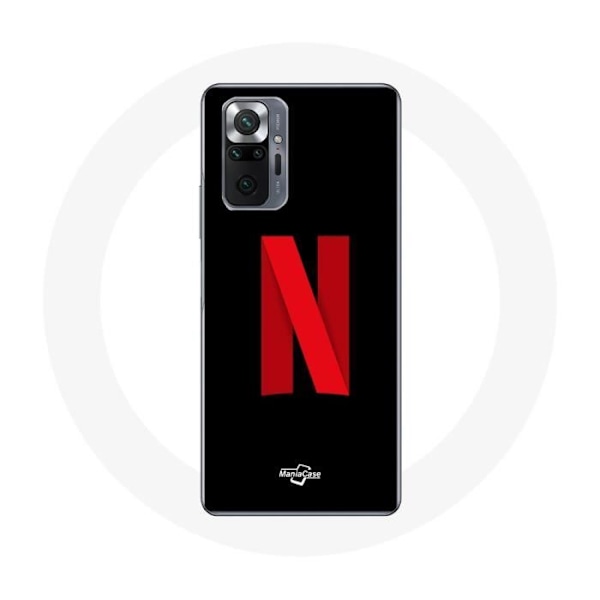 Skydd för Xiaomi Redmi Note 10 Pro Netflix-logotyp röd på svart bakgrund