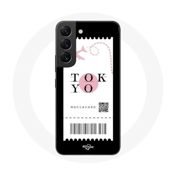 Coque - Samsung - Galaxy S22 - Blød - Sort - Flybillet Tokyo Japan