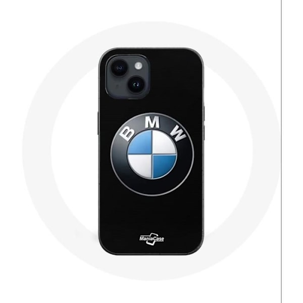 Fodral - BMW - Iphone 14 - Logotyp - Svart - Styv Svart