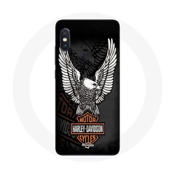Coque - Harley Davidson - Xiaomi Redmi Note 5 AI Dual Camera - Pehmeä - Musta - Kotka logo