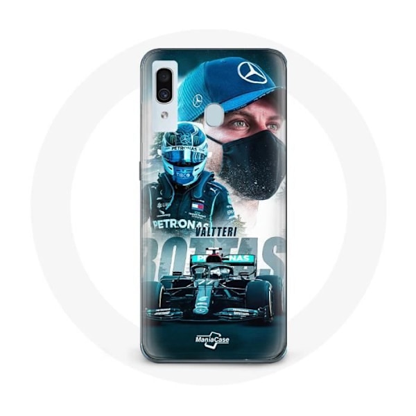 Coque för Samsung Galaxy A20 Formel 1 Valtteri Bottas F1-förare Svart