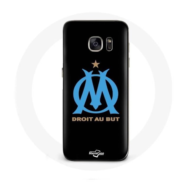 Coque för Samsung Galaxy S6 Olympique de Marseille-logotyp Svart Bakgrund
