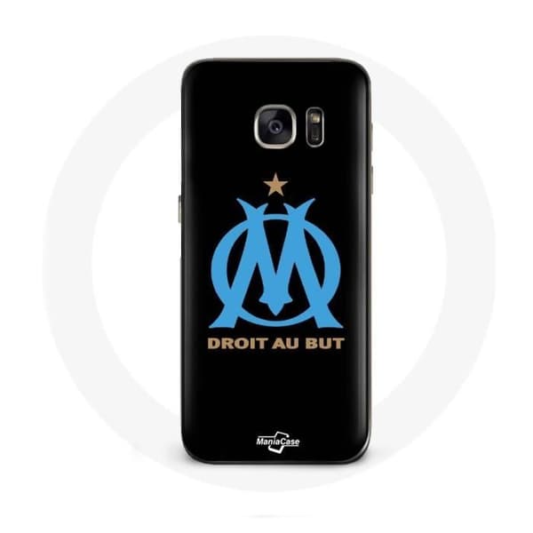 Cover til Samsung Galaxy S6 Olympique de Marseille Logo Sort Baggrund