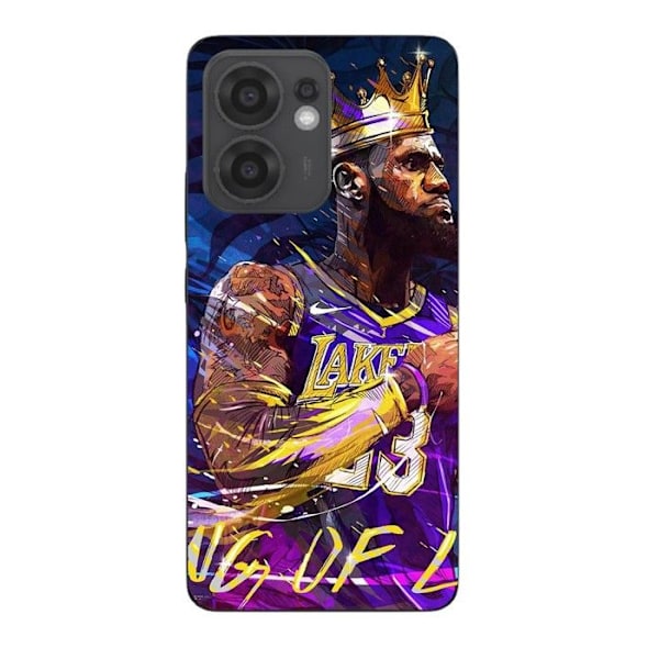 Coque Maniacase För Oppo Reno 13F Lebron James Ling Lakers Svart