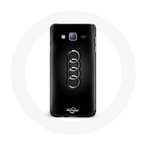 Skydd för Samsung Galaxy J7 Audi-logotyp navkapsel svart bakgrund