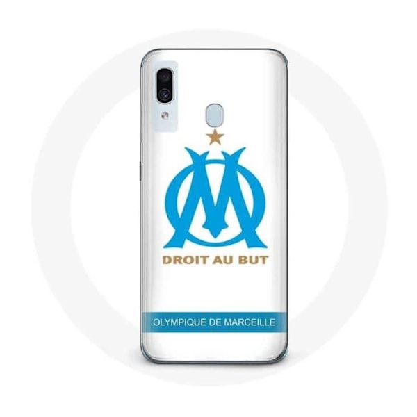 Skydd för Samsung Galaxy A20 Olympique de Marseille-logotyp vit bakgrund