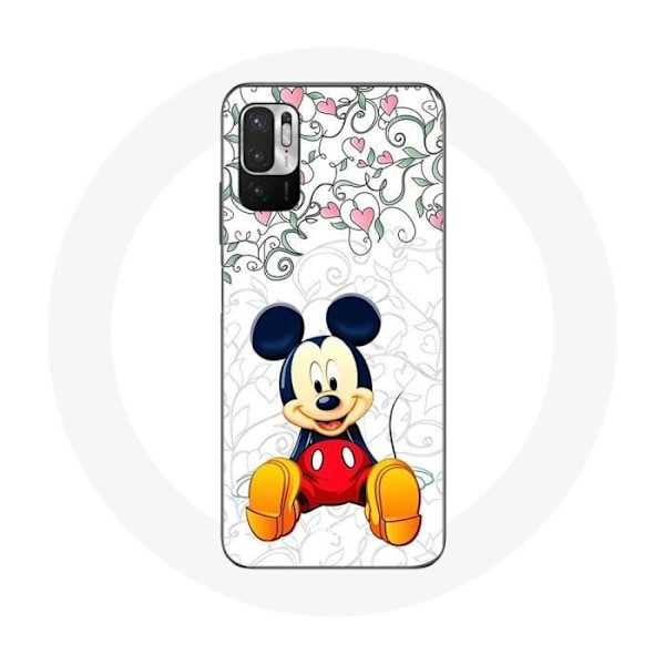 Mobilfodral för Xiaomi Redmi Note 10T 5G Mickey Mouse Blommor Hjärta