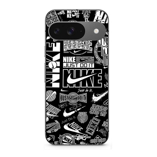 Coque - Nike - Google Pixel 9 - Silikon - Svart - Graffiti svart och vit Svart