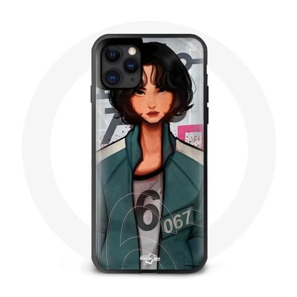 Coque - Maniacase - iPhone 12 Mini - Musta - Pehmeä - Squid Game Svart