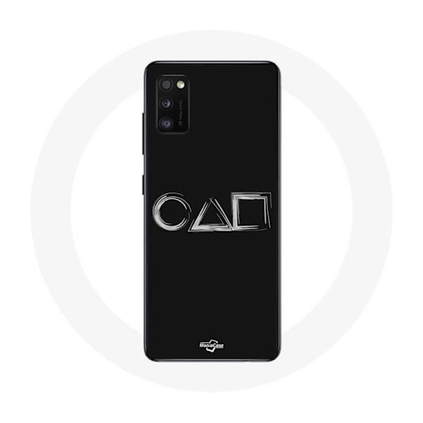 Coque för Samsung Galaxy S20 Plus Squid Game-logotyp symboler fyrkant cirkel triangel Svart Bakgrund