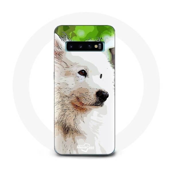 Skyddsfodral för Samsung Galaxy S10 Edge Vit Samojedhund