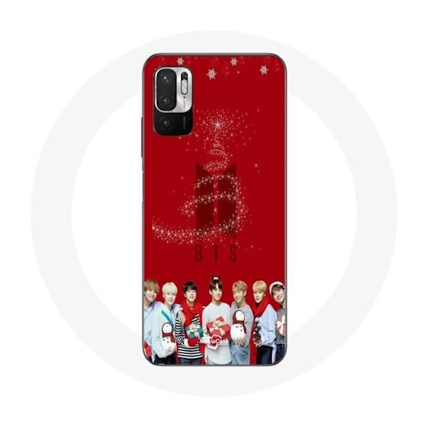 Skal för Xiaomi Poco M3 Pro BTS Bangtan Boys Röd Bakgrund Julklapp 2023