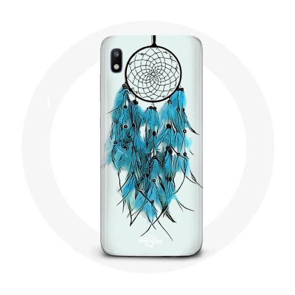 Coque för Samsung Galaxy A10 Drömfångare Blått På Vit Bakgrund
