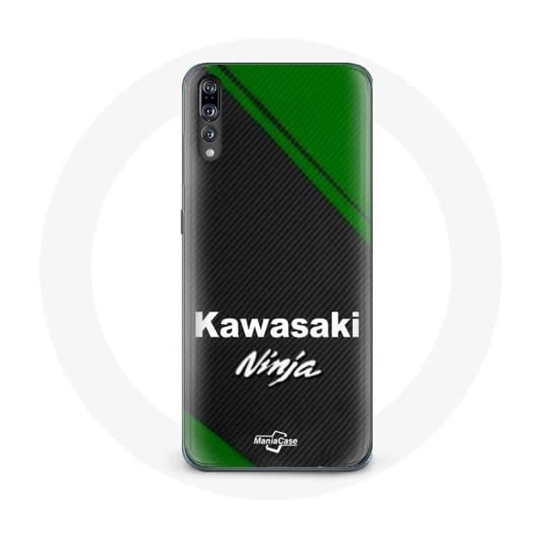 Coque - MANIACASE - Huawei P20 - Sort - Kawasaki Ninja Logo - Blød