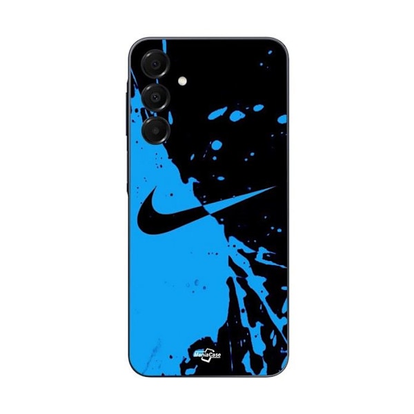 Coque - Maniacase - Samsung Galaxy A16 - Silikon - Mjuk - Nike-logotyp Svart/Blå Svart