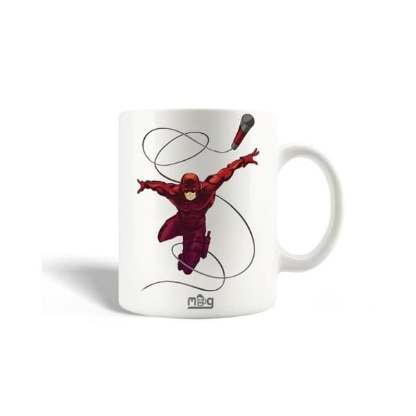 Keramikmugg - Daredevil - Serie - 30cl - Vit - Maskindiskbar
