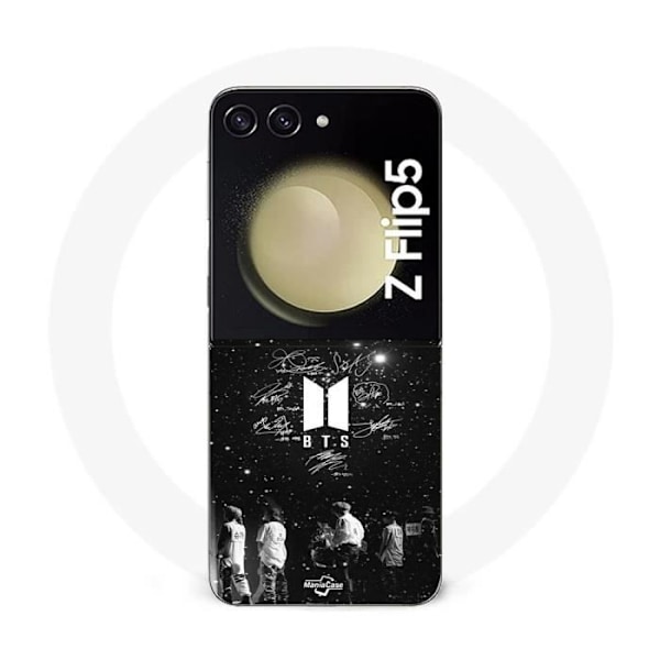 Coque - Samsung - Galaxy Z Flip5 - Svart - Mjuk - bts signatur stjärnkväll