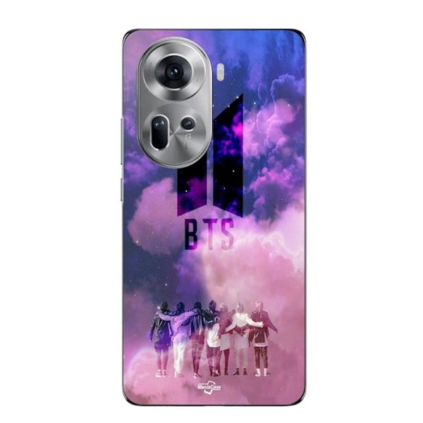 Coque för Oppo Reno 11 5g bts musikgrupp kpop logotyp Maniacase Svart