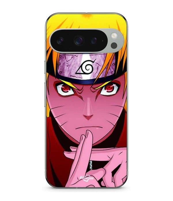 Cover - MANIACASE - Google Pixel 9 Pro - Fleksibel - Sort - Naruto krydset Svart