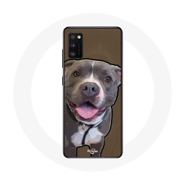 Skyddsfodral för Oppo A16 Vit grå Pitbull hund