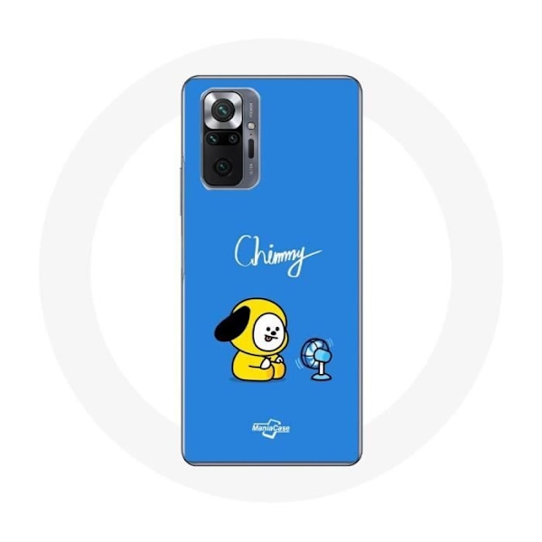 Coque för Xiaomi Redmi Note 10 Pro Bangtan BTS BT21 Chimmy Jimin Blå Bakgrund