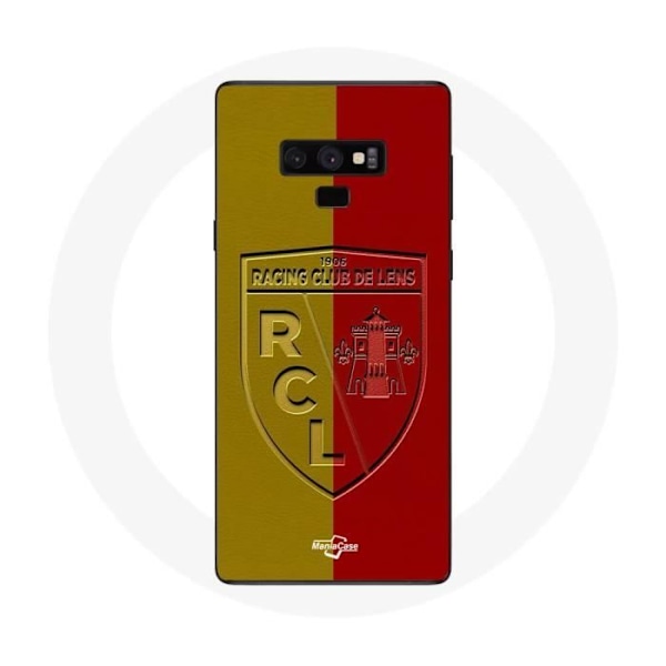 Coque Samsung Galaxy Note 9 rcl objektiv Logotyp bakgrund gul och röd