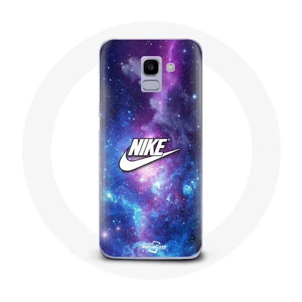 Coque Maniacase för Samsung Galaxy J6 2018 Nike-logotyp Vit Färgglad Rymd - svart