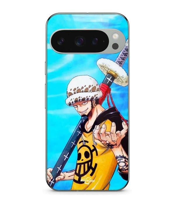 Cover - MANIACASE - Google Pixel 9 Pro - Anime One Piece - Blød - Sort Svart