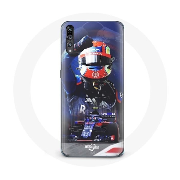 Coque för Huawei p20 Formel 1 Pierre Gasly Formel 1-förare Röd Blå