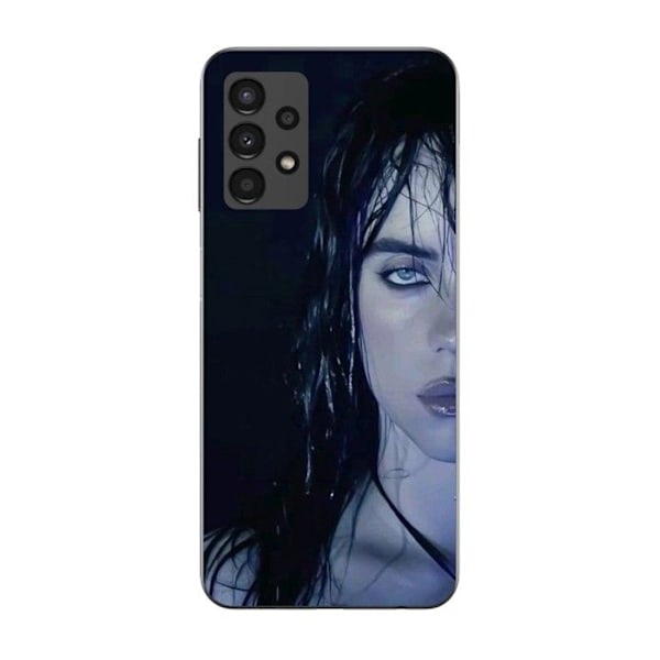 Coque Maniacase För Samsung galaxy A13 4g billie eilish ansikte svart bakgrund Svart