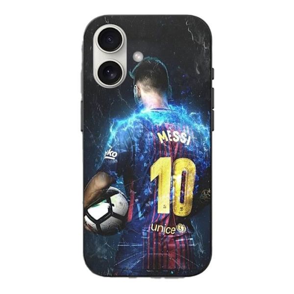Coque - Lionel Messi - Iphone 16 Plus - Fodbold Superstjerne - Blød - Sort