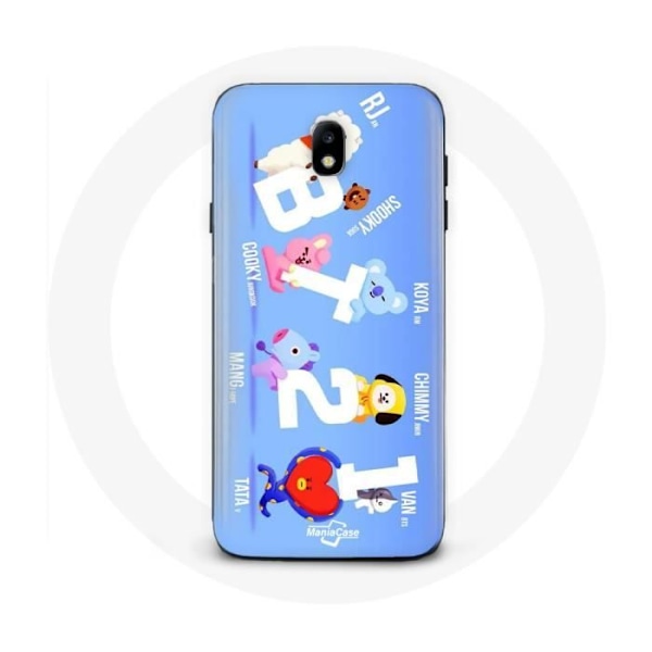 Kåpa för Samsung Galaxy J5 2017 BTS Bangtan Sonyeondan BT21 Van Tata Chimmy Cooky Rj Koya Shooky Och Mang
