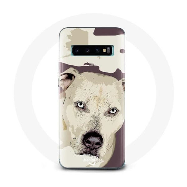 Coque för Samsung Galaxy S10 Edge Vit Pitbull Hund