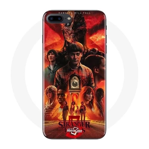 Cover - Maniacase - Iphone 7 Plus - Sort - Fleksibel - Stranger Things Sæson 5