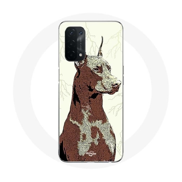 Fodral för Oppo A74 Doberman hundras